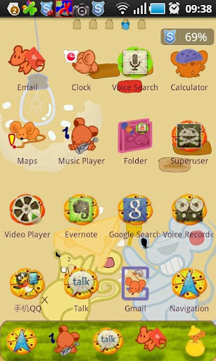 Cartoon mouse GO LAUNCHER EX