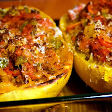 Spaghetti Squash with Sausage Filling
