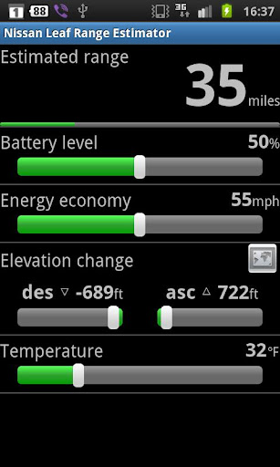 Nissan Leaf Range Estimator