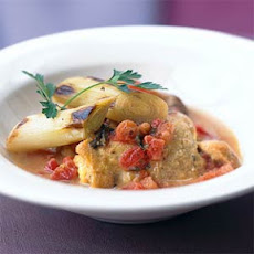 Chicken and Leeks Braised in Wine