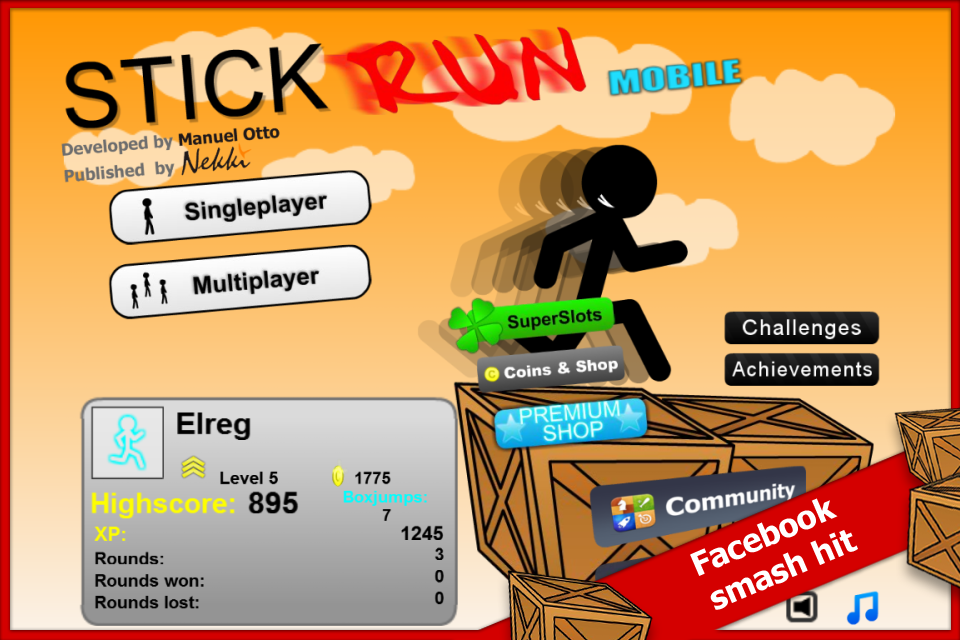 Android application Stick Run Mobile Deluxe screenshort
