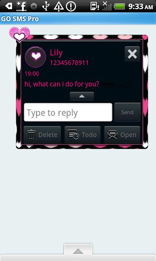 GO SMS THEME Hearts4U
