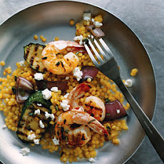 Grilled Shrimp and Vegetables with Pearl Couscous