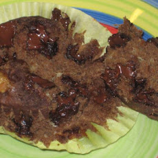 Chocolate Chocolate Chip Banana Muffins