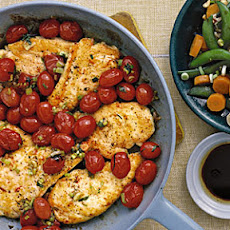 Chicken Cutlets with Tomato Sauté