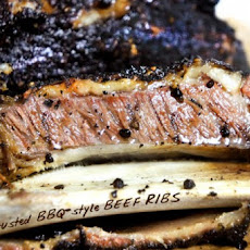 Coffee crusted BBQ beef ribs
