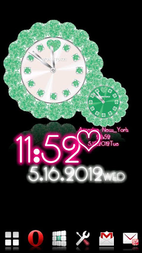 CUTE WORLD ALARM QLOCK Green