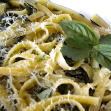 Pasta with Green Herbs, Greens and Garlic from My Garden