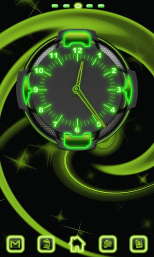 【免費個人化App】Neon Green Style Clock 2-APP點子