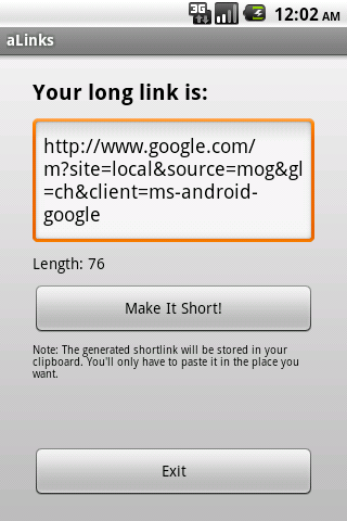 aLink - link shortener