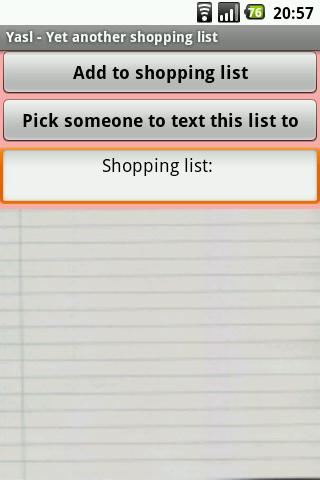 Yasl - simple shopping list
