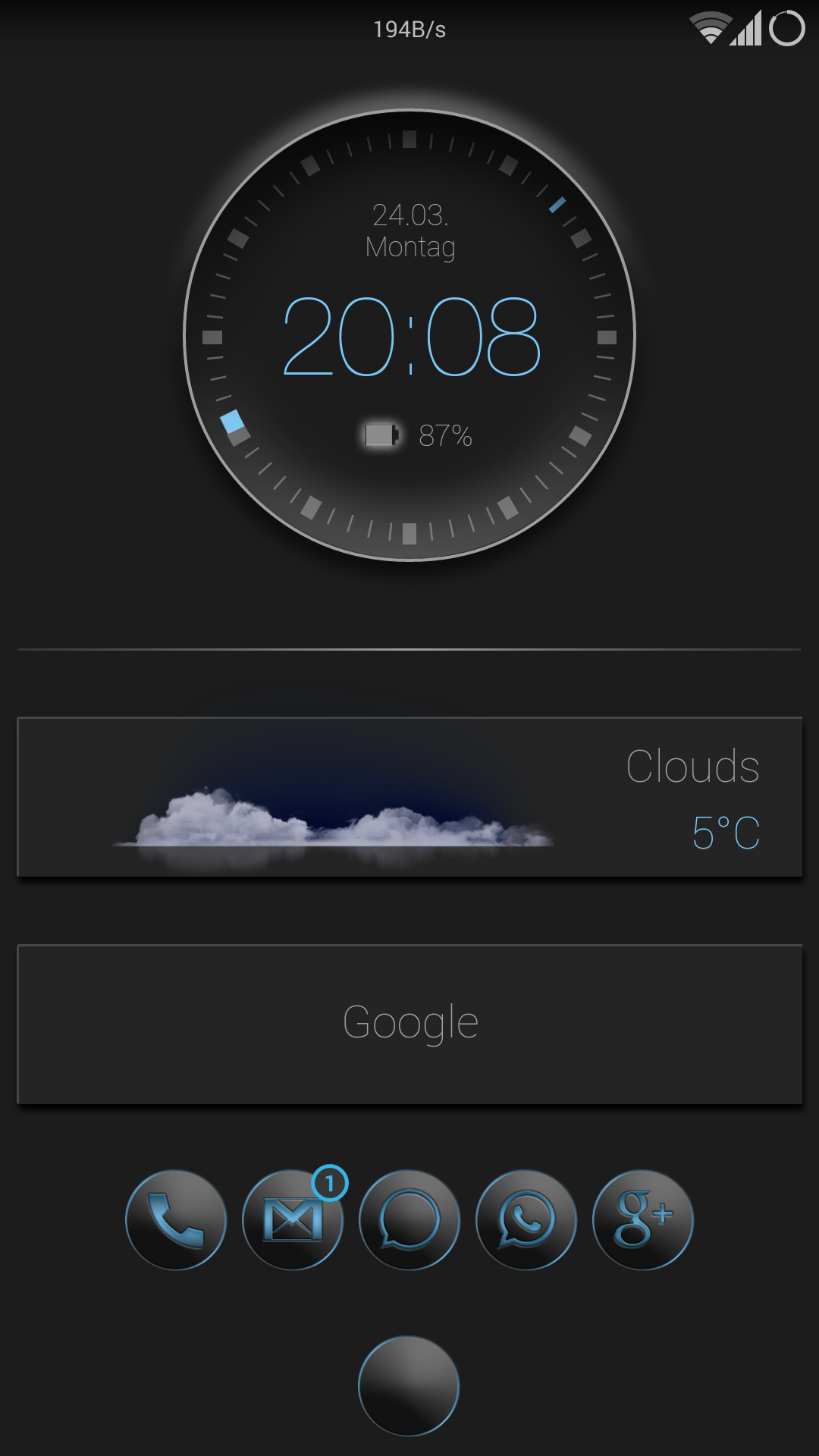 Android application Smart clock zooper widget screenshort