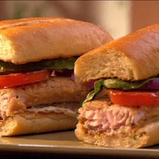 Catfish Hero with Seared Tomatoes and Herbed Mayo