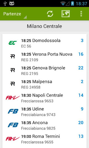 Screenshot #9 of Trains Timetable Italy PRO / Android