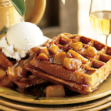 Spiced Waffles with Caramelized Apples
