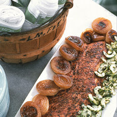Spice-Rubbed Grilled Salmon with Spicy Cucumber Salsa