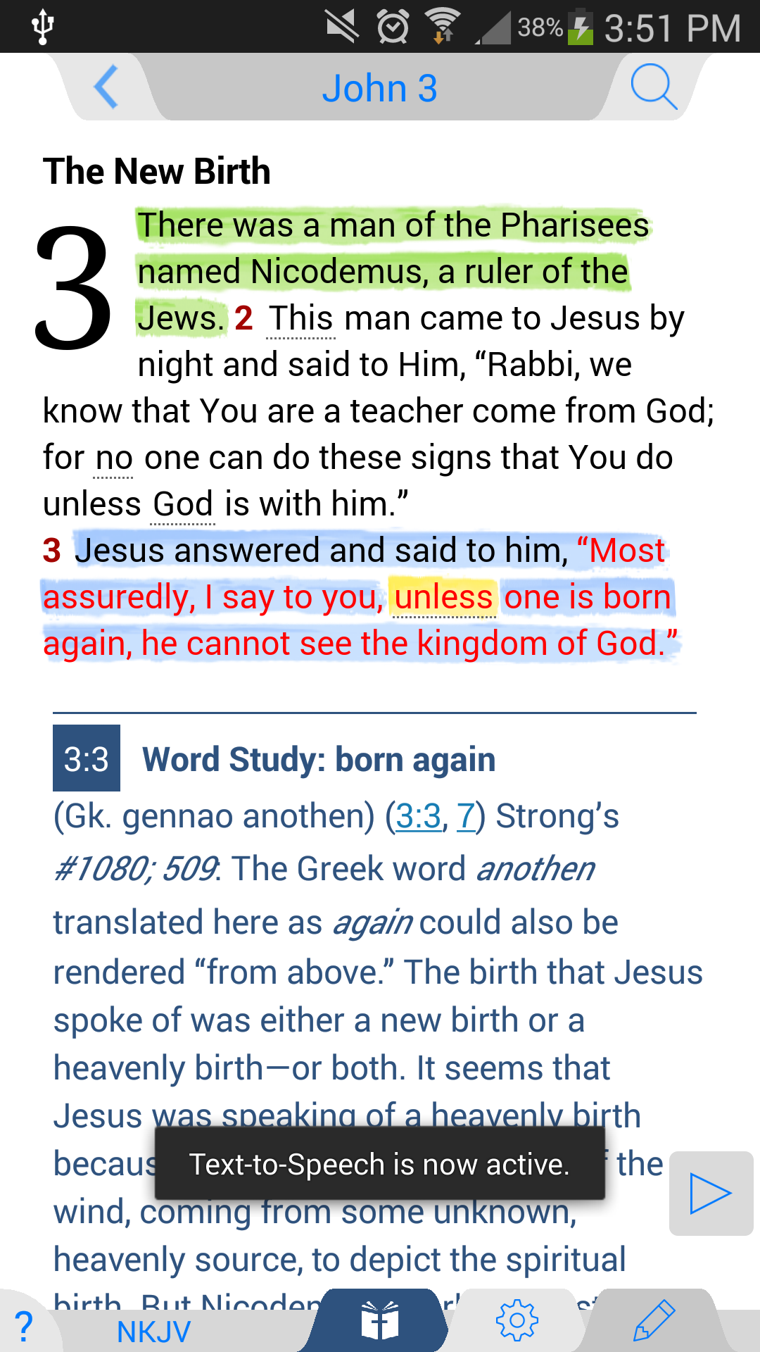 Android application NKJV Study Bible screenshort