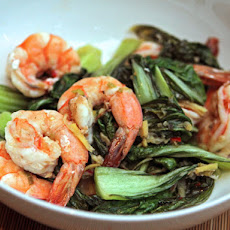 Nigel Slater's Shrimp with Asian Greens