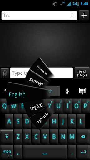 【免費個人化App】GO Keyboard Black Cyan Theme-APP點子