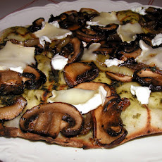 Grilled Mushroom, & cheese pizza