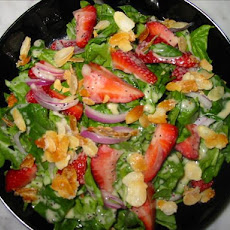 Strawberry Spinach Salad With Creamy Raspberry Dressing