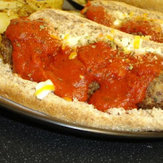 Ooey-Gooey Meatball Submarine Sandwich
