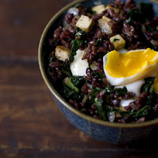 Poached Eggs Over Rice