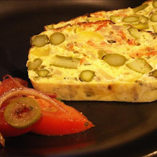 Asparagus, Squash  and Cheese Souffle