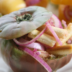 Panzanella Stuffed Heirloom Tomatoes