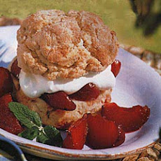 Oatmeal Shortcakes with Spiced Plums
