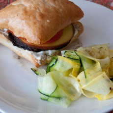 Portabella and Gouda Burger with Garlic Mayo