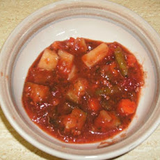 Crock Pot Ground Beef Minestrone Soup