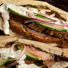 Lamb Pitas with Cucumbers and Yogurt Sauce Recipe