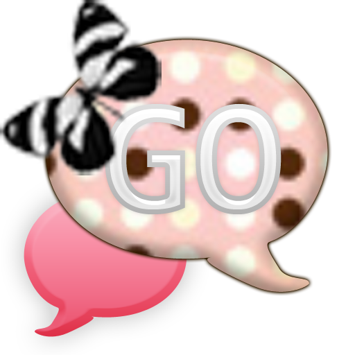 GO SMS - Polkadot Butterfly 5 個人化 App LOGO-APP開箱王