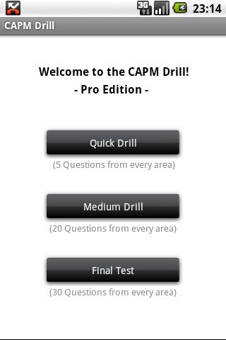 Drill for the CAPM® Exam