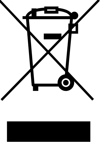 This symbol means that the equipment must not be disposed of as unsorted municipal waste.