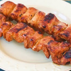 Chile Mustard Pork Kabobs