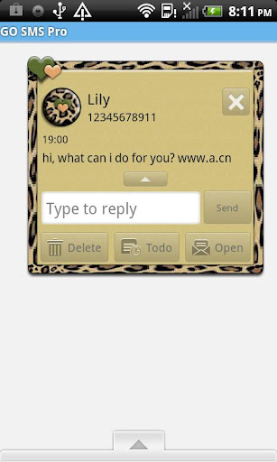 【免費個人化App】GO SMS THEME/BeigeLeopard4U-APP點子