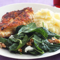 Panfried Chicken with Spinach Salad