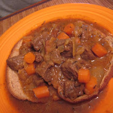 Aunt Juju's Beef Tips With Caramelized Onions