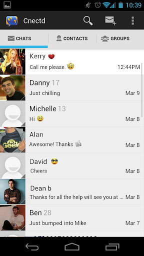 cnectd-messenger-chat-text for android screenshot