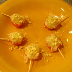Pickled Papaya Stuffed Cherry Tomatoes