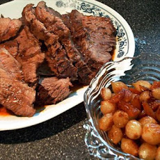 Wine-Braised Brisket of Beef With Caramelized Pearl Onion and Dr