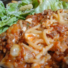 Kittencal's Spaghetti Pie