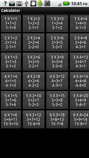 Calculation Table