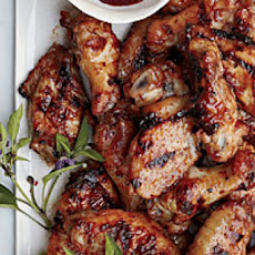 Smokin' Sweet Chicken Wings with Cherry Barbecue Glaze