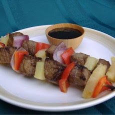 Ginger Beef and Pineapple Skewers