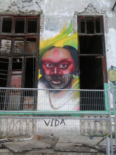 Arte  De Rua Indio Maracanã