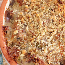 Brussels Sprouts Goat Cheese Gratin
