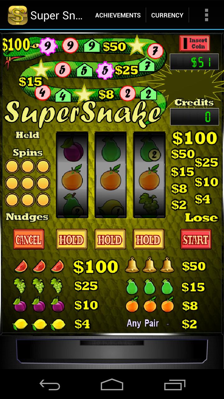 Android application Super Snake Slot Machine screenshort